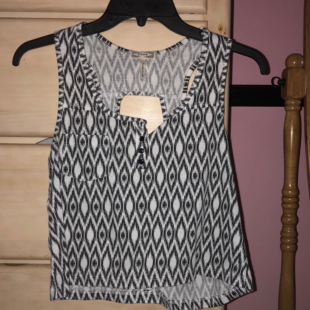 Tribal print crop top